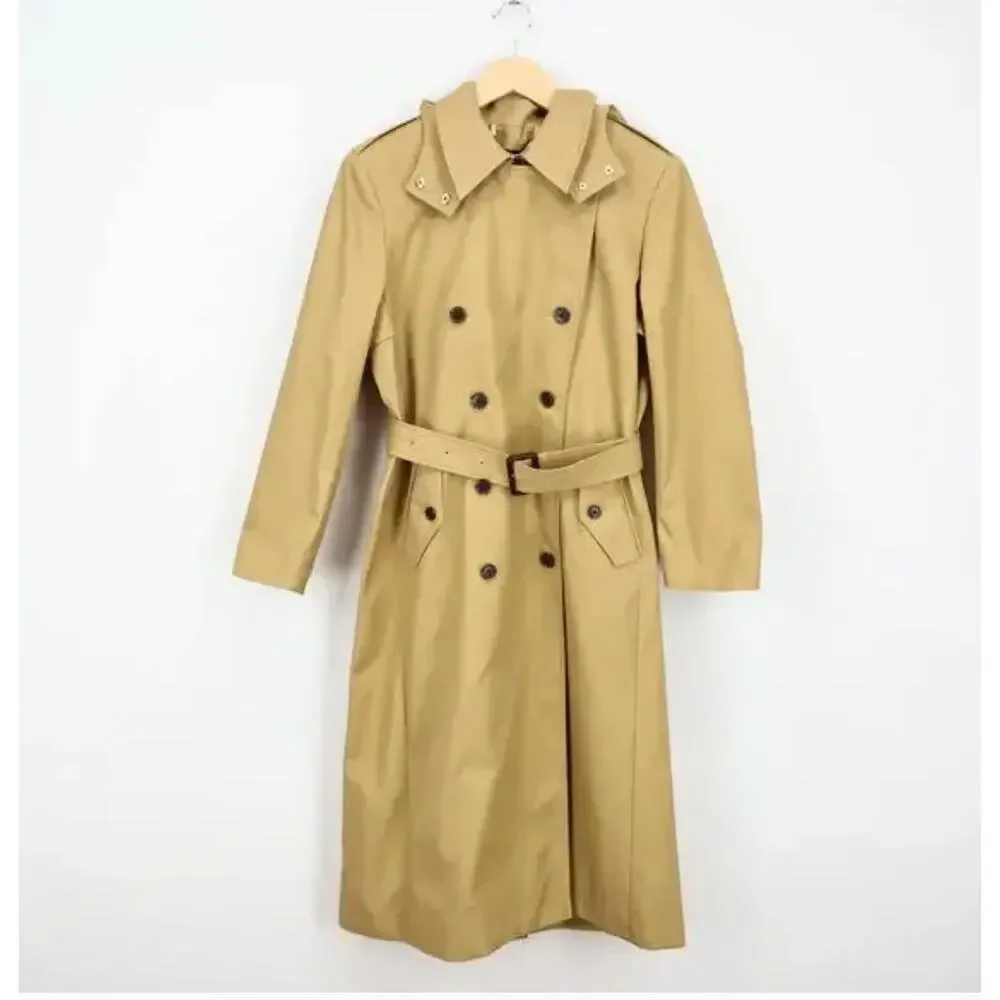 J Crew New Long Icon Trench Coat 12 NWT Midi Tan Honey CI113 J.Crew Belt Prep